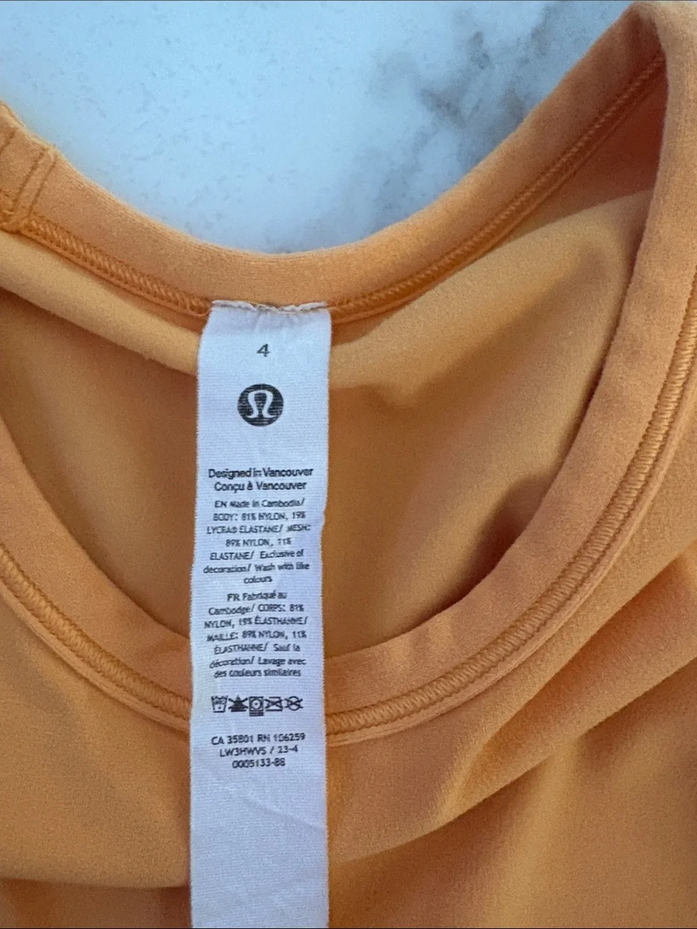 lululemon athletica Long-Sleeve Side-Ruched Top - Orange